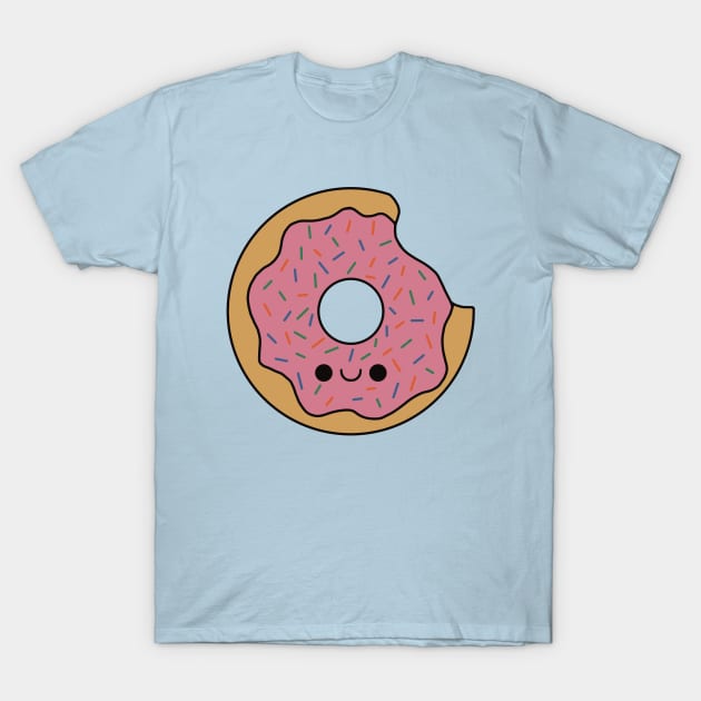 Cute Strawberry Donut - Kawaii Donut T-Shirt by KawaiiByDice